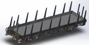 Exact-Train EX23811 - H0 - Rungenwagen Kbs 442 mit Bremserbühne, DB, Ep. IV - Wagen 1
